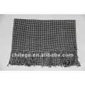 Rectangle grid men knitting wool shawl scarf